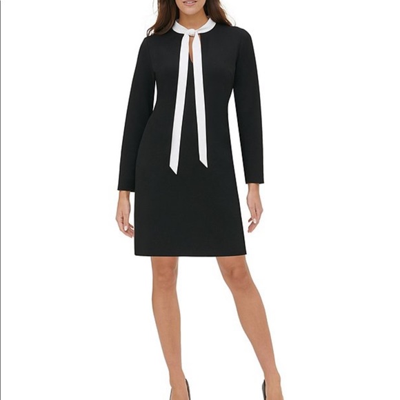 Tommy Hilfiger Dresses & Skirts - Tommy Hilfiger Neck Tie Long Sleeve Dress